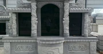 娄底 芝麻灰高档墓碑，土墓，可定制