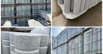 娄底 芝麻白花岗岩挡车柱、隔离柱多少钱