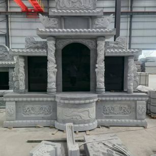 娄底 芝麻灰高档墓碑，土墓，可定制