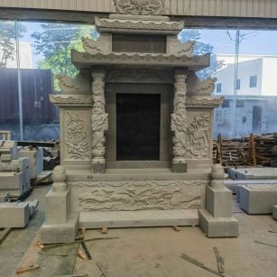 娄底 芝麻灰高档墓碑、土墓，一套也支持定做