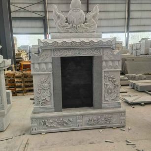 娄底 芝麻灰高档墓碑、土墓，一套也支持定做