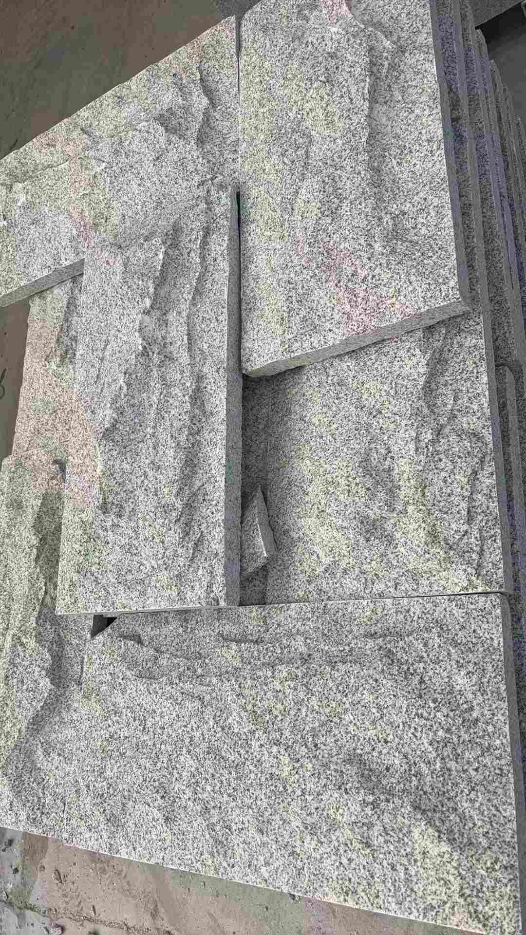 娄底 芝麻白自然面花岗岩成品板