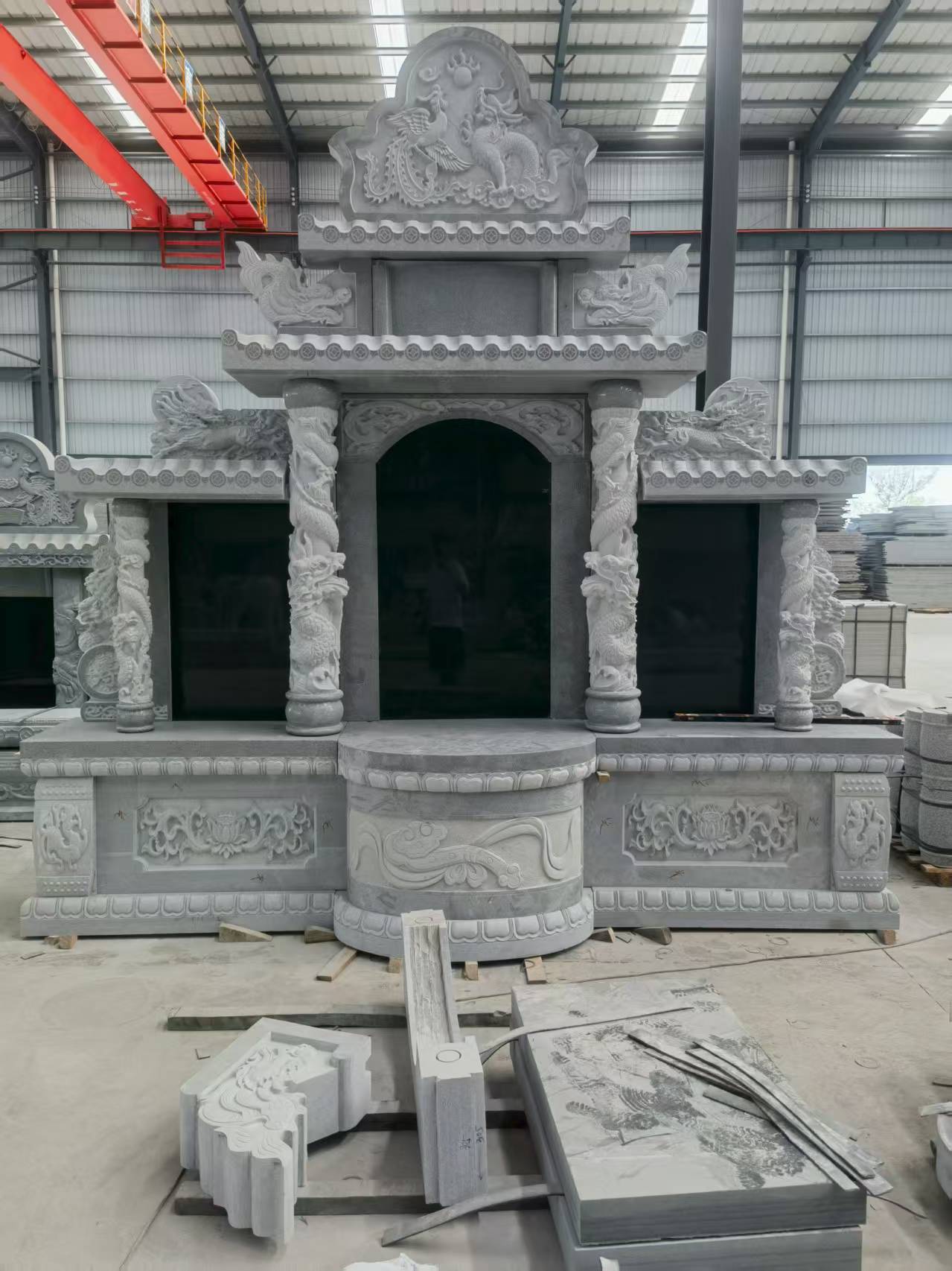 娄底 芝麻灰高档墓碑，土墓，可定制