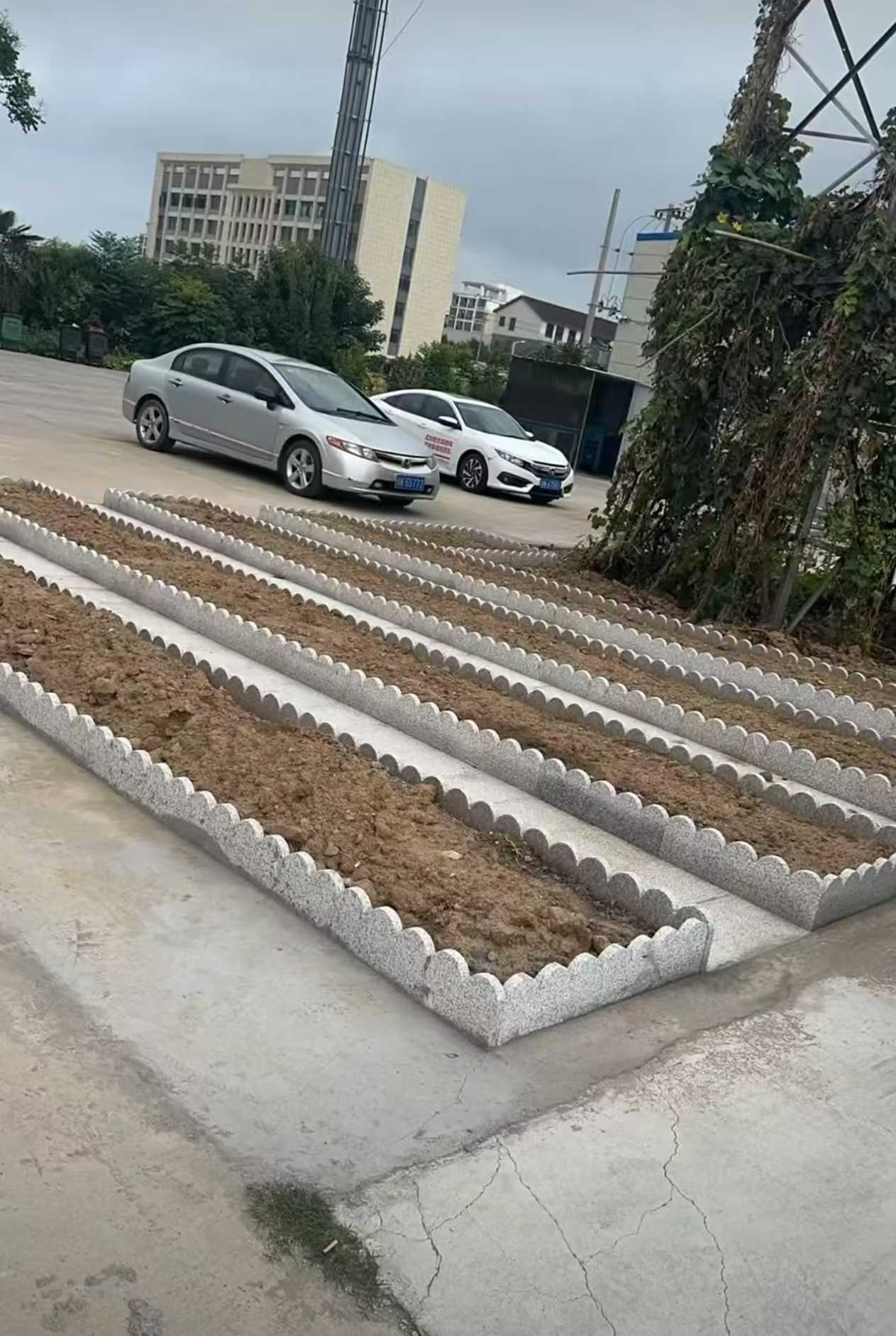 娄底 花边石、花围石、花园石安装效果