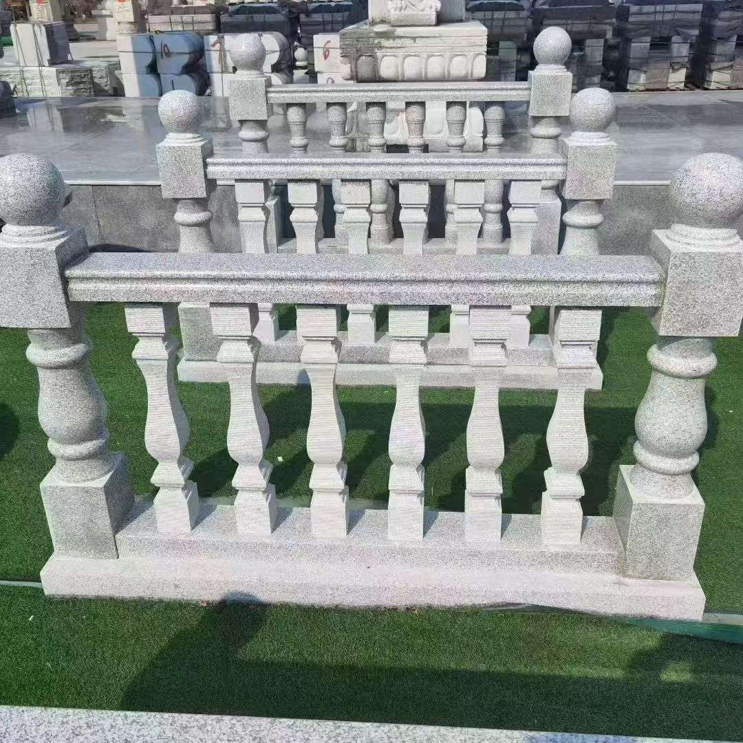 娄底 别墅石材栏杆特写