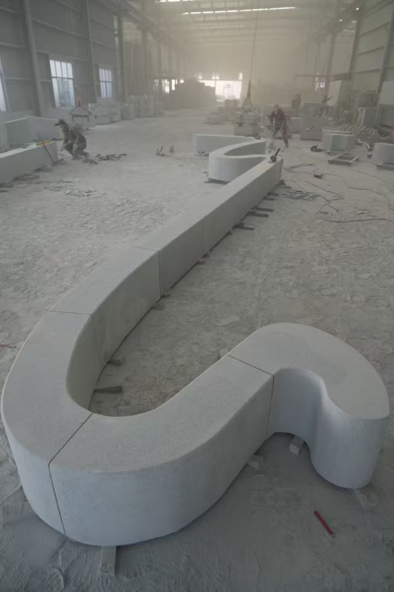 娄底 花岗岩整石坐凳拼装